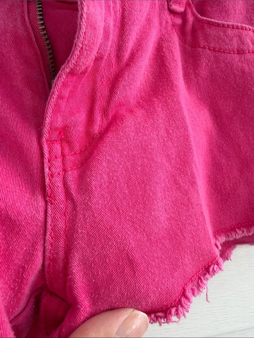 BONGO Hot Pink Low Rise Denim Micro Shorts | Y2K Denim Cutoffs Festivals Bratz
